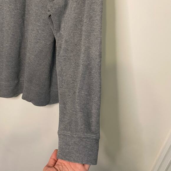 Lands End Mens Gray Pullover Sweater 1/4 Zip Minimalist Preppy Office Size Large - Picture 15 of 16